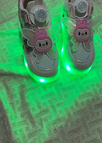 Kız Çocuk Pembe Baskılı peten ve spor ayakkabı - Görsel 11