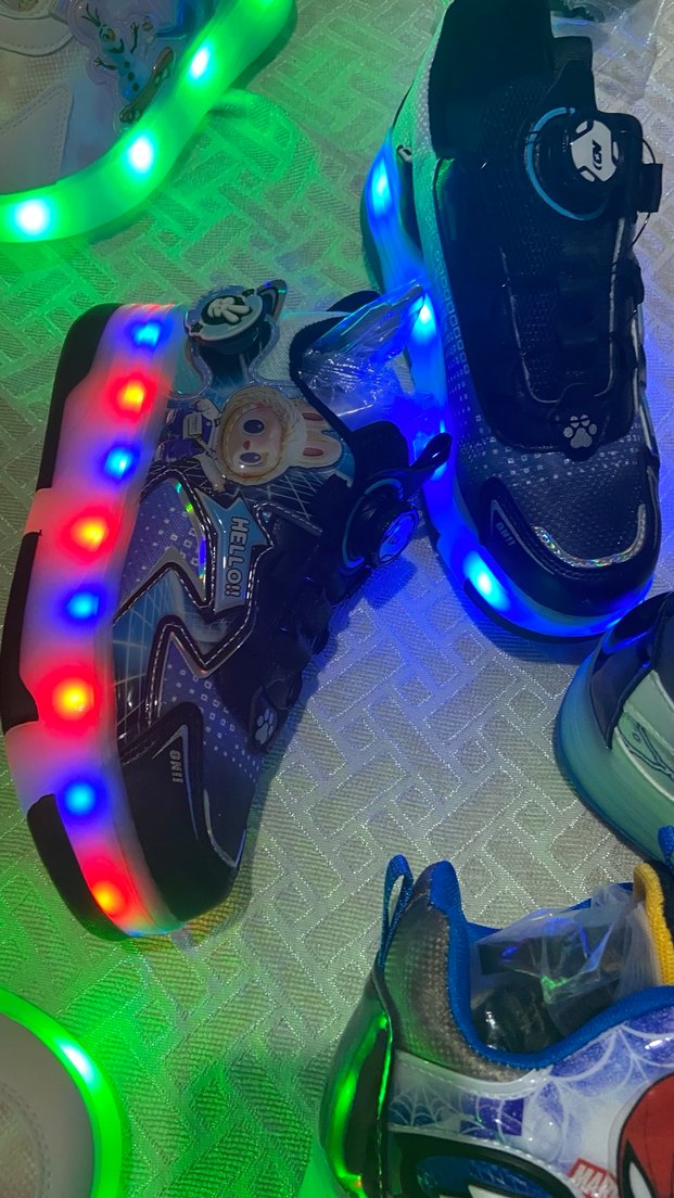 Kız Çocuk Pembe Baskılı peten ve spor ayakkabı - Görsel 4