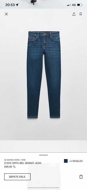 36 Beden Zara skinny jean