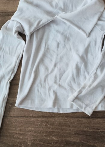 Kadın Beyaz Uzun Kollu Keten Gömlek - Görsel 3