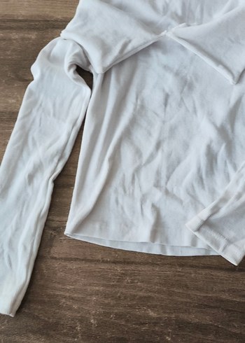 Kadın Beyaz Uzun Kollu Keten Gömlek - Görsel 4