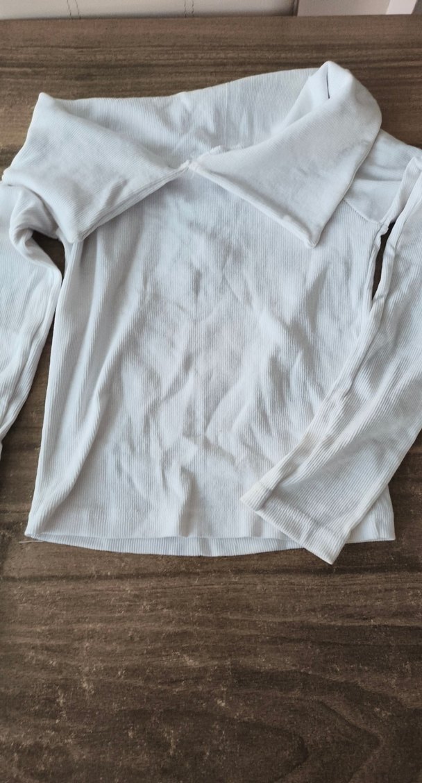 Kadın Beyaz Uzun Kollu Keten Gömlek - Görsel 2