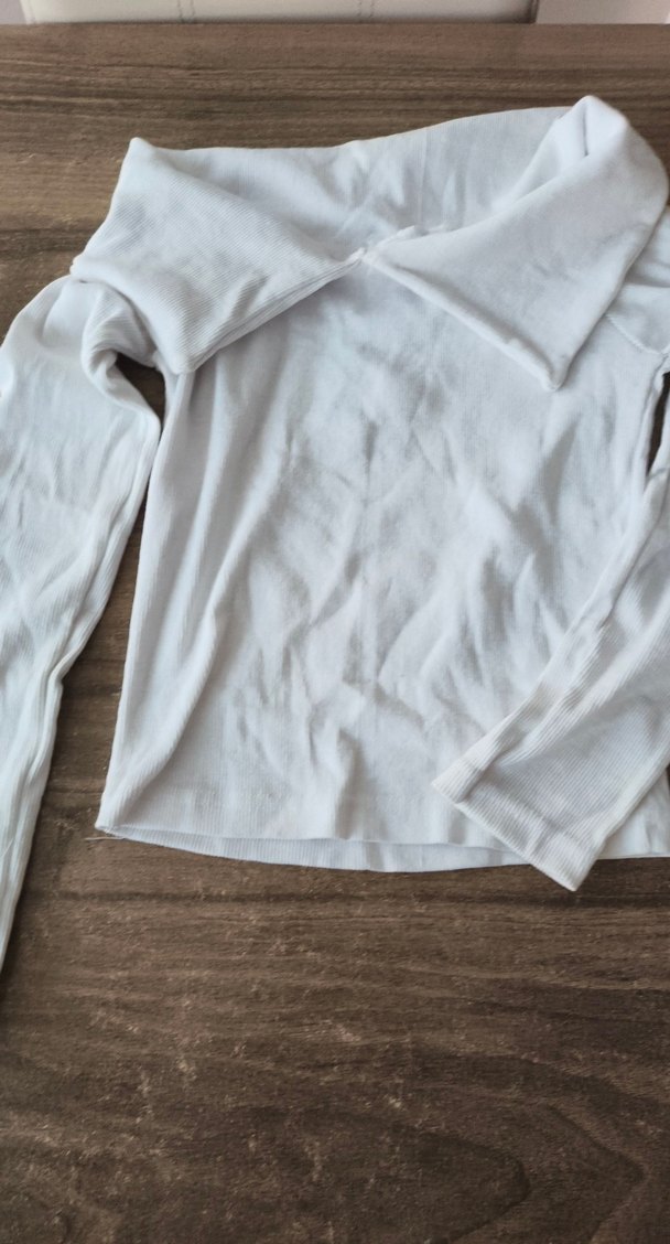 Kadın Beyaz Uzun Kollu Keten Gömlek - Görsel 3