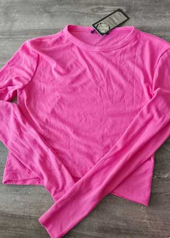 Kız Çocuk Pembe Uzun Kollu Basic Tişört - Görsel 2