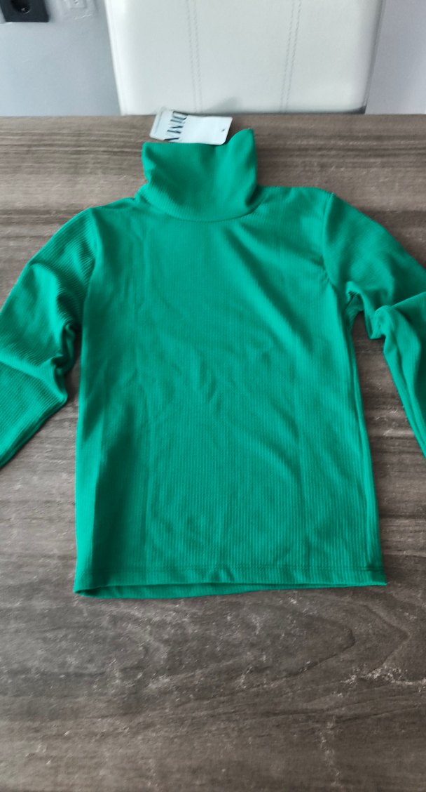 Yeşil Balıkçı Yaka Uzun Kollu Kazak - Görsel 3