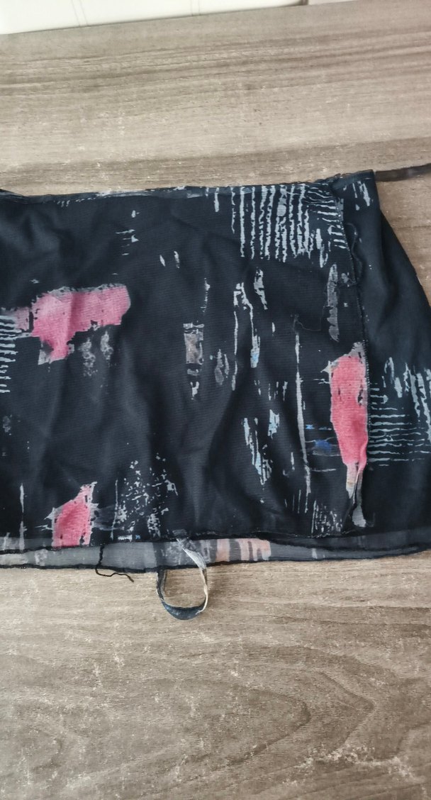 Siyah Baskılı Mini Hamile Etek - Görsel 2