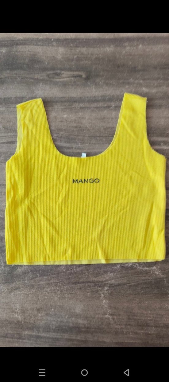 MANGO Sarı Crop Top Kadın Atlet - Görsel 2