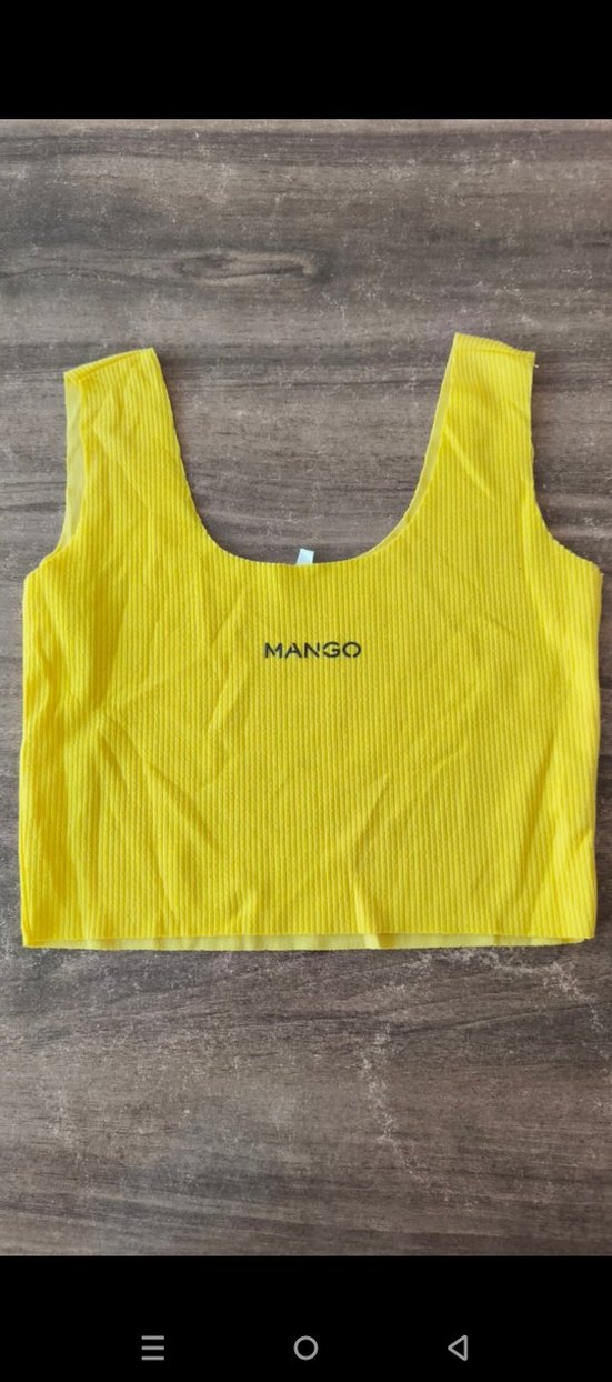 MANGO Sarı Crop Top Kadın Atlet - Görsel 3