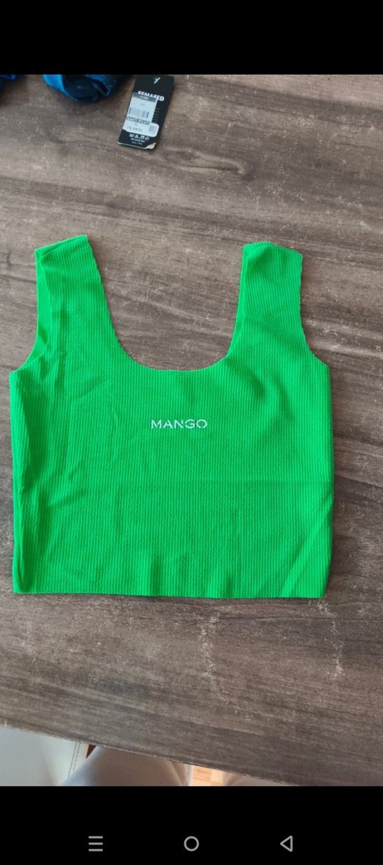 Yeşil Kadın Crop Top - Mango - Görsel 3