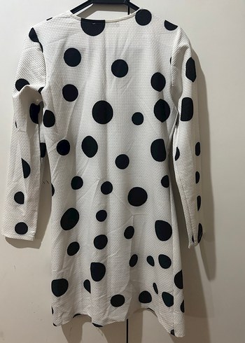 Uzun Kollu Beyaz Baskılı Kadın Ceket - Görsel 2