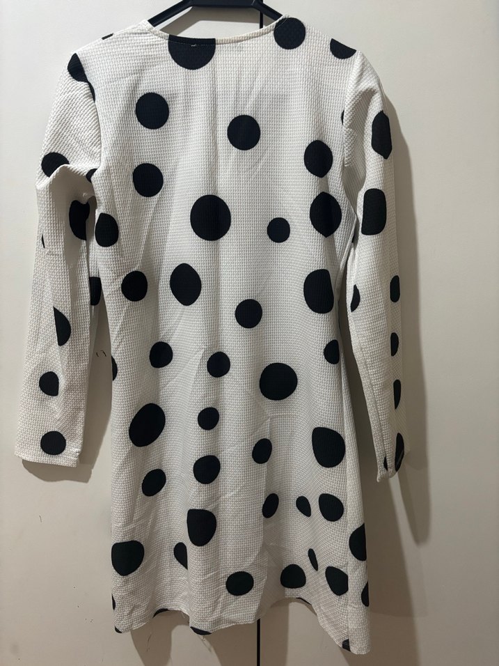 Uzun Kollu Beyaz Baskılı Kadın Ceket - Görsel 2