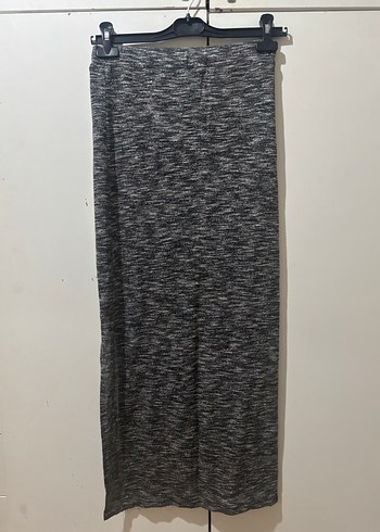 Gri Triko Uzun Dar Etek - Görsel 2