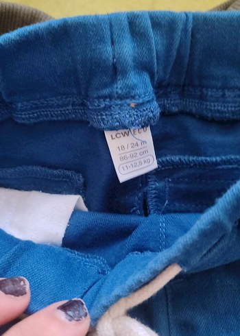 24-36 Ay Beden Erkek Çocuk Elastik Bel Rahat Kesim Kot Pantolon