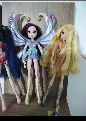  Beden Mor Saçlı Bebek ve Kanat Seti Tecna