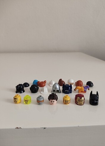 Beden 21 adet LEGO kask kafa saç