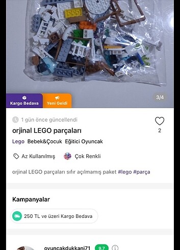 Toplu satış toplam 7 ilan lego