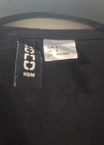 H&M Siyah Süet Kadın Midi Ceket