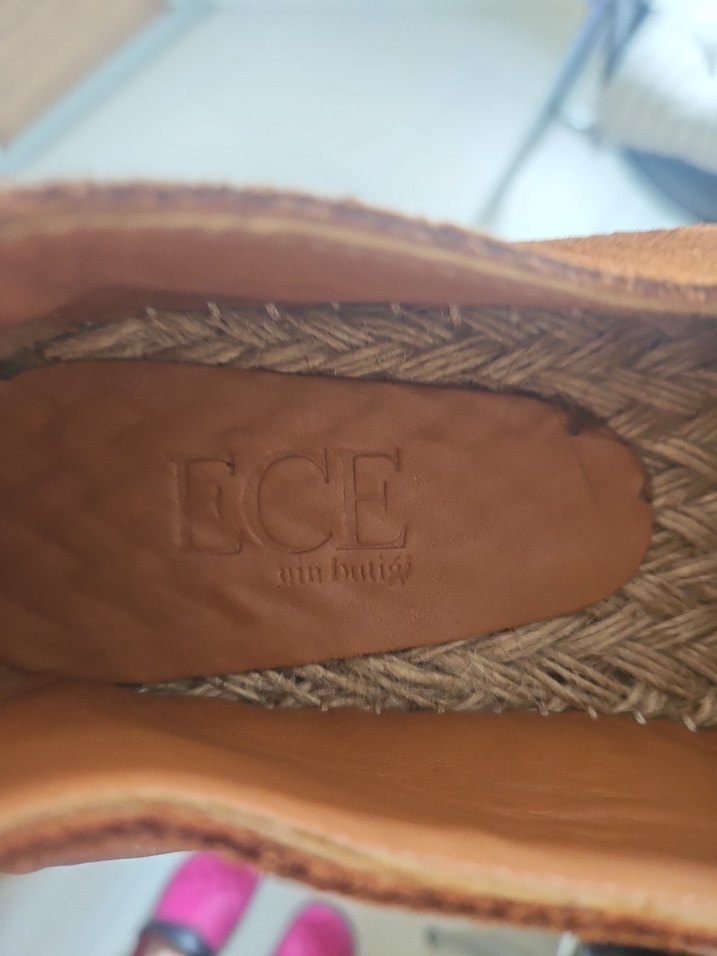 Kahverengi Süet Kadın Dolgu Topuk Espadril - Görsel 3