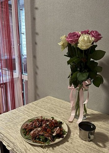 Modern Klasik Parlak Fildişi Beyazı Masa Örtüsü - Görsel 2