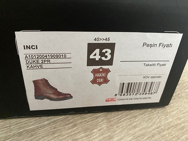 43 Beden kahverengi Renk inci hakiki deri bot