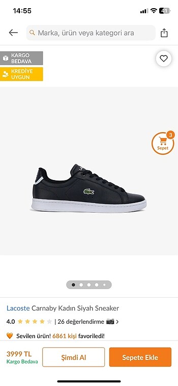 Lacoste spor ayakkabı