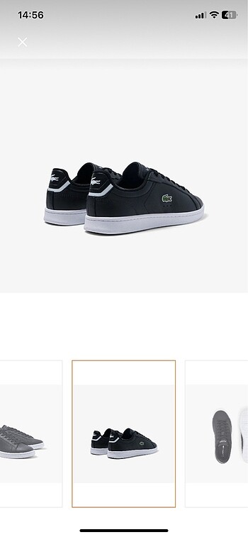 38 Beden siyah Renk Lacoste spor ayakkabı