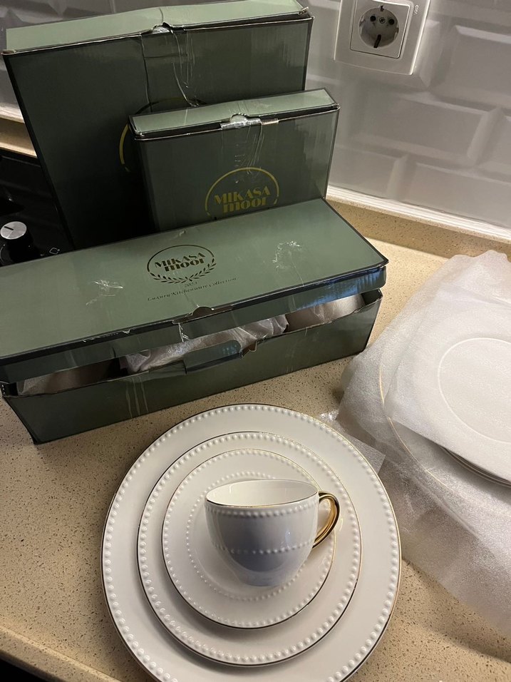 Mikasa moor Klasik Beyaz Porselen çay seti - Görsel 2