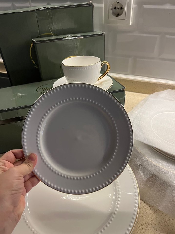 Mikasa moor Klasik Beyaz Porselen çay seti - Görsel 4