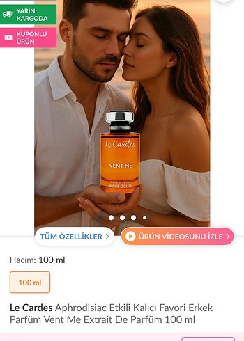 Le Cardes Vintage Erkek Parfümü 100 ml - Görsel 3