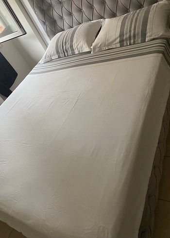 Gri Çizgili nevresim takimı - Görsel 2