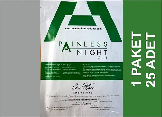 One More Painless Night GLU 25 (25 Adet Ağrı Bandı)