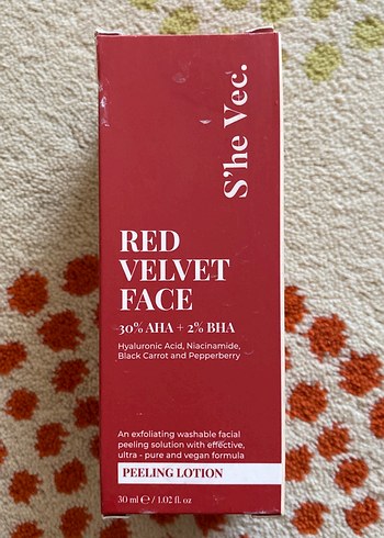 She Vec Red Velvet Kırmızı Yüz Peeling