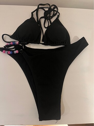 Siyah yüksek bel bikini