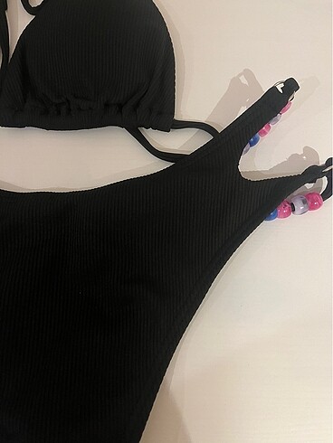 Diğer Siyah yüksek bel bikini