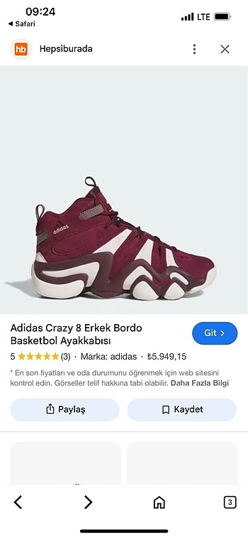 Adidas basketbol ayakkabısı