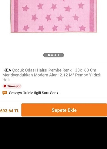 Ikea halı sıfır ayarında 150×160