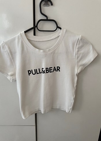 Beyaz Baskılı Crop Top