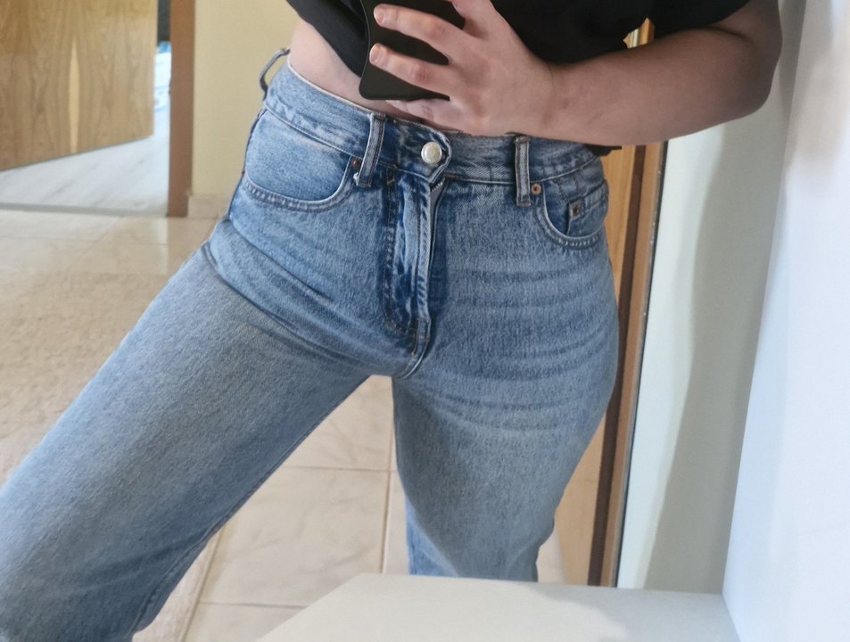 Crop straight fit jean - Görsel 3