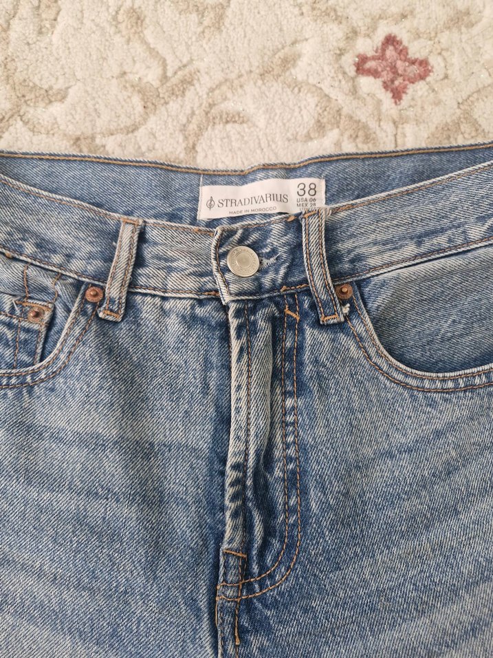 Crop straight fit jean - Görsel 4