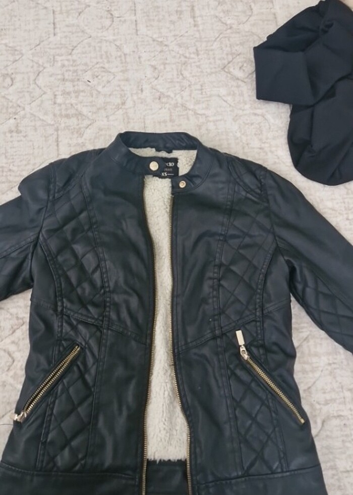 Defacto deri ceket - Görsel 5