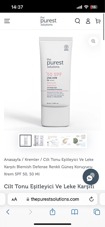 Beden The purest güneş kremi