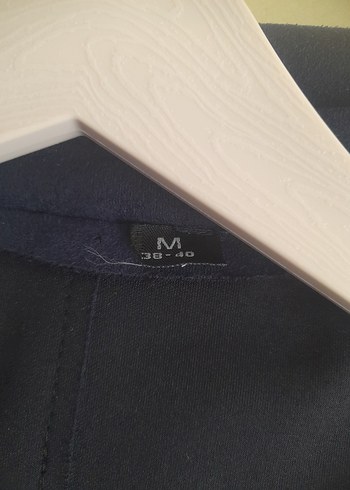 Süet Uzun Lacivert Kadın Trençkot - Görsel 6