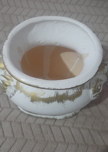 Beyaz Parlak Dekoratif Vazo - Görsel 2