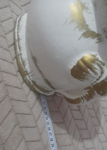 Beyaz Parlak Dekoratif Vazo - Görsel 7