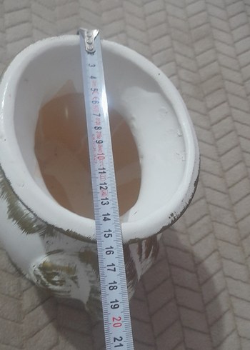 Beyaz Parlak Dekoratif Vazo - Görsel 4