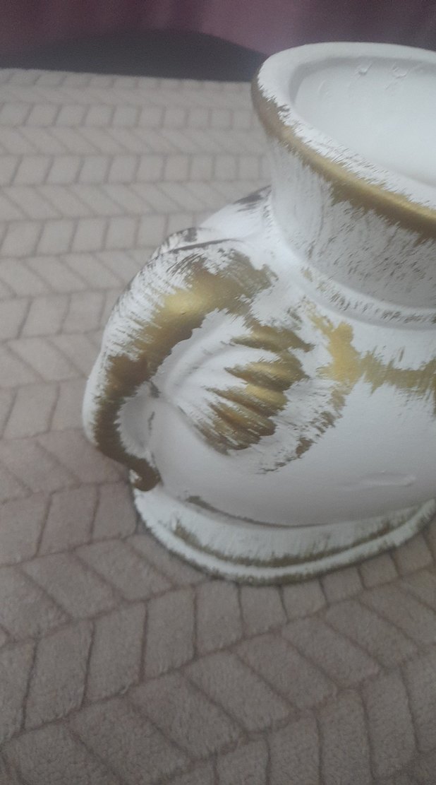 Beyaz Parlak Dekoratif Vazo - Görsel 5