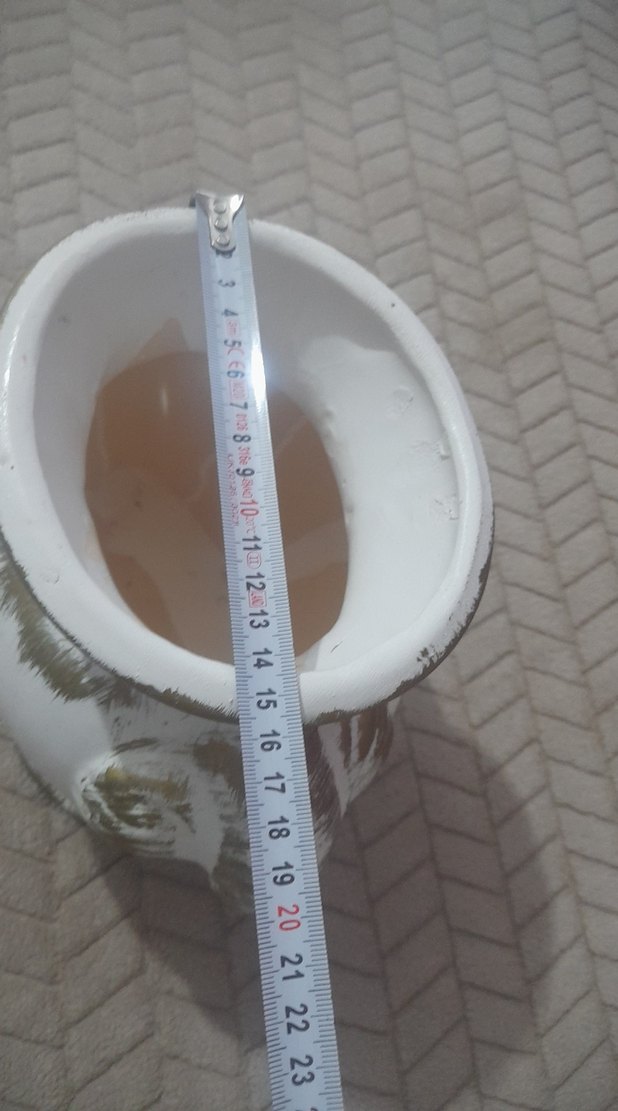 Beyaz Parlak Dekoratif Vazo - Görsel 4