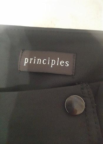 Principles Kadın Siyah Kemerli Kumaş Pantolon - Görsel 6