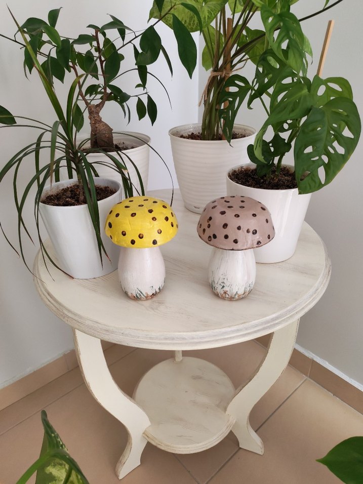 Alçı ve soda şisesiyle Mantar Figürleri - Görsel 3