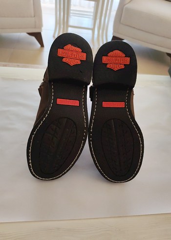 Harley. Davidson Erkek Kahverengi Deri Tokalı  Bot - Görsel 3